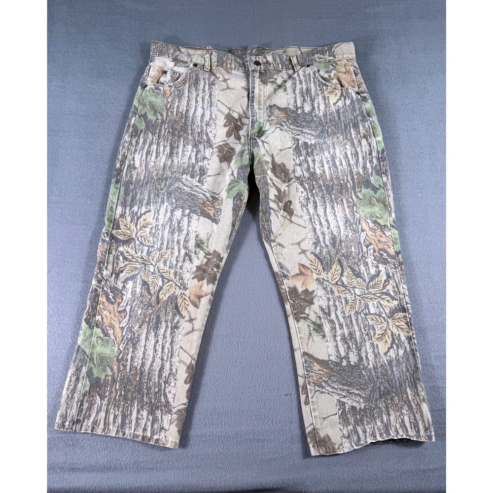 Vintage Duxbak Realtree Camo Pants Mens 40x36 Hunting‎ Jeans Straight Leg Denim